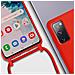Cover Semirigida Per Samsung Galaxy S20 Fe Cordino Nylon Intrecciato 80 Cm Rossa - Foto miniatura 4