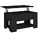 Tavolino Da Salotto Nero 79x49x41 Cm In Legno Multistrato - Foto miniatura 1