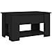 Tavolino Da Salotto Nero 79x49x41 Cm In Legno Multistrato - Foto miniatura 4
