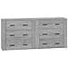 Credenze 2 Pz Grigio Sonoma In Legno Multistrato - Foto miniatura 2