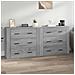 Credenze 2 Pz Grigio Sonoma In Legno Multistrato - Foto miniatura 1