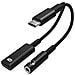Adattatore Usb-c Per Cuffie Da 3,5 Mm E Caricabatterie Usb-c Black - Foto miniatura 1