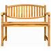 Panca da Giardino 114x59x87 cm Legno Massello di Teak - Foto miniatura 2