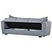 Divano Letto Escobar, Divano Letto Contenitore A 3 Posti Lineare, Sofà Da Soggiorno In Tessuto Imbottito Con Apertura Click-clack, 223x84xh80 Cm, Grigio - Foto miniatura 3