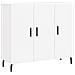 Credenza Bianca 90x34x80 Cm In Legno Multistrato - Foto miniatura 2