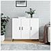 Credenza Bianca 90x34x80 Cm In Legno Multistrato - Foto miniatura 1