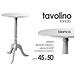 Trade Shop - Tavolo Tavolino 50x45cm Legno Tondo Bianco Moderno Classico Shabby Chic 689307 - Foto miniatura 1