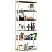 Scaffale stile loft con ripiani in legno, 6 ripiani, 80x32x192 cm, Colore Bianco e Sonoma Quercia - Foto miniatura 1