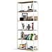 Scaffale stile loft con ripiani in legno, 6 ripiani, 80x32x192 cm, Colore Bianco e Sonoma Quercia - Foto miniatura 2