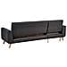 Divano Letto Angolare 3 Posti Ollsta Tessuto Nero Lato Destro - Foto miniatura 6