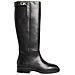 Rubber Sole Knee Boot W Hw Stivali Pelle Scarpe Donna Nero Eu 36, Hw0hw01255 Bax - Foto miniatura 1