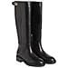 Rubber Sole Knee Boot W Hw Stivali Pelle Scarpe Donna Nero Eu 36, Hw0hw01255 Bax - Foto miniatura 2
