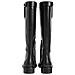 Rubber Sole Knee Boot W Hw Stivali Pelle Scarpe Donna Nero Eu 36, Hw0hw01255 Bax - Foto miniatura 3