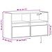 Mobile TV a Parete con Luci LED Rovere Fumo 80x31x45 cm - Foto miniatura 2