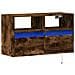 Mobile TV a Parete con Luci LED Rovere Fumo 80x31x45 cm - Foto miniatura 9