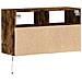 Mobile TV a Parete con Luci LED Rovere Fumo 80x31x45 cm - Foto miniatura 10