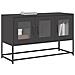 Mobile Tv Nero 100,5x39x60,5 Cm In Acciaio Laminato A Freddo - Foto miniatura 1