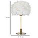 Lampada Da Tavolo Piume 7 - Bianco - Metallo - 30x30x50 Cm - Foto miniatura 6