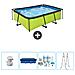 Piscina Fuori Terra - Rettangolo - 220x150x65 Cm - Groen - Include Accessori Coordinati Cb6 - Foto miniatura 1
