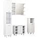 Lusso Casadino -  Set Mobili Da Bagno 4 Pz Bianco In Truciolato - Foto miniatura 1