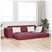 Divano Letto 2 in 1 Rosso Vino 245x150x60.5 cm Tessuto - Foto miniatura 2