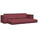 Divano Letto 2 in 1 Rosso Vino 245x150x60.5 cm Tessuto - Foto miniatura 4