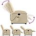 Poltrona Alzapersona Massaggiante Reclinabile Crema in Tessuto - Foto miniatura 6