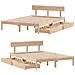 Letto senza Materasso 140x200 cm in Legno Massello di Pino - Foto miniatura 9