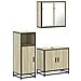 Set Mobili da Bagno 3 pz Rovere Sonoma in Legno Multistrato - Foto miniatura 1