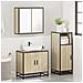 Set Mobili da Bagno 3 pz Rovere Sonoma in Legno Multistrato - Foto miniatura 4