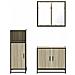 Set Mobili da Bagno 3 pz Rovere Sonoma in Legno Multistrato - Foto miniatura 5