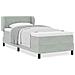 Letto con Molle e Materasso Grigio Scuro 80x200 cm Velluto - Foto miniatura 4