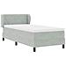 Letto con Molle e Materasso Grigio Scuro 80x200 cm Velluto - Foto miniatura 6