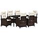 Set da Pranzo per Giardino 7 pcs Marrone polyrattan - Foto miniatura 1