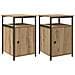 Armadio da Notte 2 pcs rovere artigianale Legno multistrato - Foto miniatura 1