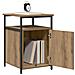 Armadio da Notte 2 pcs rovere artigianale Legno multistrato - Foto miniatura 3