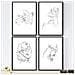 Set Di 4 Stampe Lamini Di Disegni E Schizzi A Una Linea Coppie Innamorati Poster Nordico Dei Volti Nudi Corpi Al Naturale Tavolo Senza Cornice A4 - Foto miniatura 1