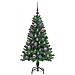Albero di Natale artificiale con 150 LED Verde 120 cm - Foto miniatura 4