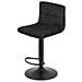 Sgabello girevole HAXU in velluto nero regolabile - Foto miniatura 6