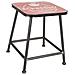 Sgabello In Metallo 38x38x45 Rosso - Foto miniatura 1