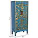 Armadio In Legno Blu 80x38,5x174,5cm - Foto miniatura 4
