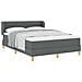 Letto a molle con materasso Grigio scuro 160 x 200 cm Tessuto - Foto miniatura 1