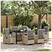 Set da Pranzo per Giardino 7 pcs Beige e Grigio Chiaro - Foto miniatura 2