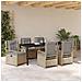 Set da Pranzo per Giardino 7 pcs Beige e Grigio Chiaro - Foto miniatura 4