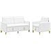 Set di Divani con Storage 2 pcs Bianco Poliestere - Foto miniatura 1