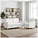 Set di Divani con Storage 2 pcs Bianco Poliestere - Foto miniatura 3