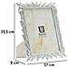 Cornice Portafoto Leavy Silver In Resina Argento Con Foglie 20x25 - Foto miniatura 6