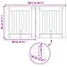 Cancello per cani pieghevole con supporti 2 pcs Rovere Sonoma - Foto miniatura 9