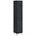 Set di armadi 2 pcs Nero Legno ingegnerizzato - Foto miniatura 1