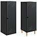 Set di armadi 2 pcs Nero Legno ingegnerizzato - Foto miniatura 3